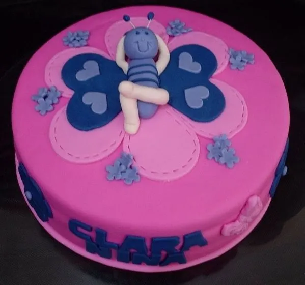 TARTAS DECORADAS: TARTA MARIPOSA PEREZOSA