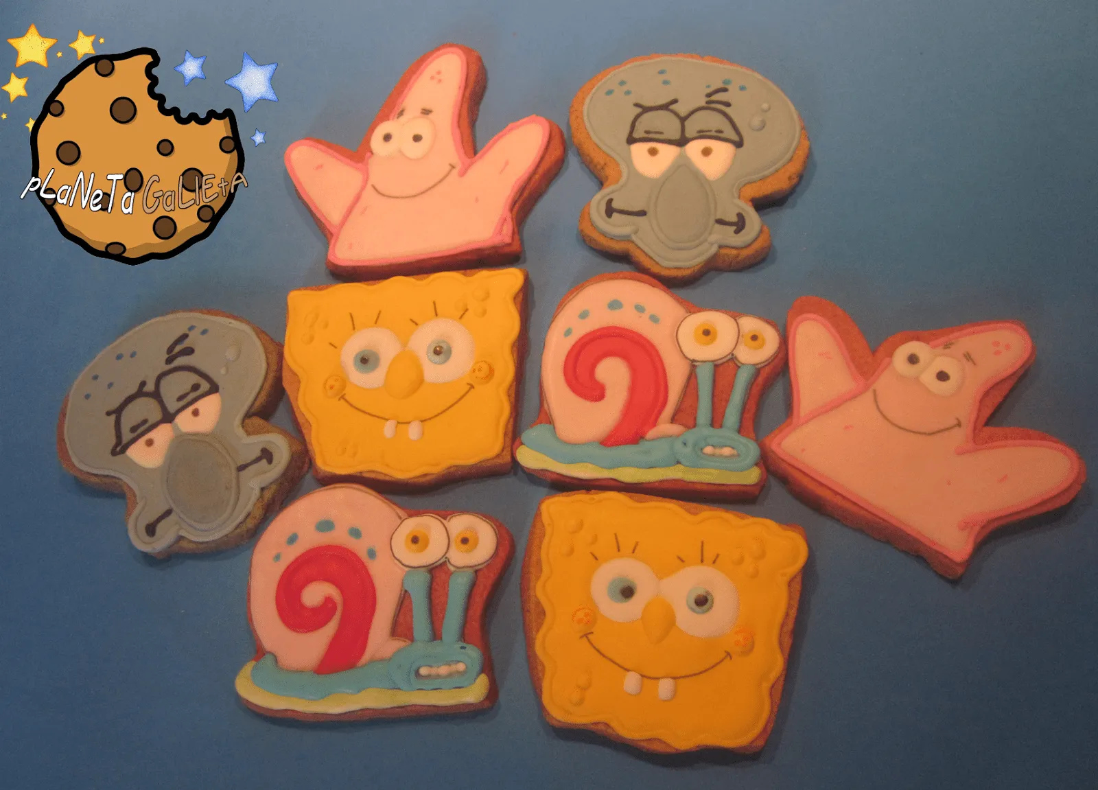 Tartas, Galletas Decoradas y Cupcakes: Galletas Bob Esponja y pandilla Tartas, Galletas Decoradas y Cupcakes: Galletas Bob Esponja y pandilla