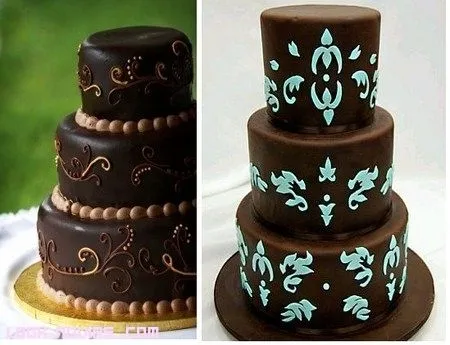 Tartas nupciales de chocolate