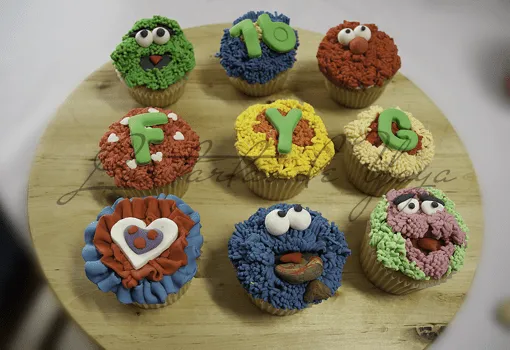 Las tartas de Yoya: Cupcakes Muppets para el novio de Gisela