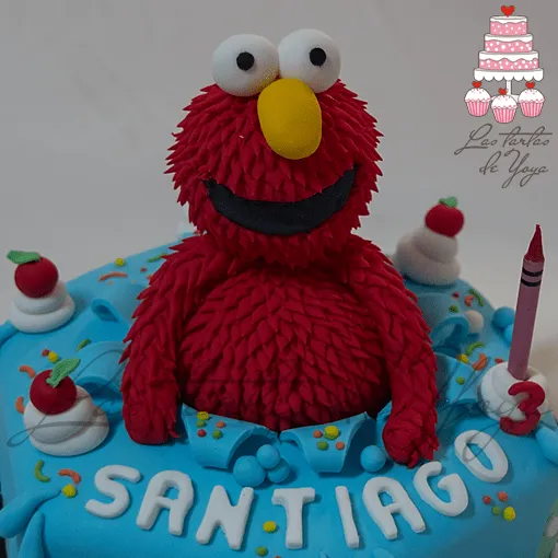 Las tartas de Yoya: Tarta Elmo, para Santiago Las tartas de Yoya: Tarta Elmo, para Santiago