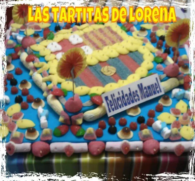 Las tartitas de Lorena: Tarta de chuches del Barça Las tartitas de Lorena: Tarta de chuches del Barça