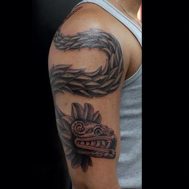 Tattoo by Goethe Mier at Prehispanic Images in Fontana, CA ... Tattoo by Goethe Mier at Prehispanic Images in Fontana, CA ...