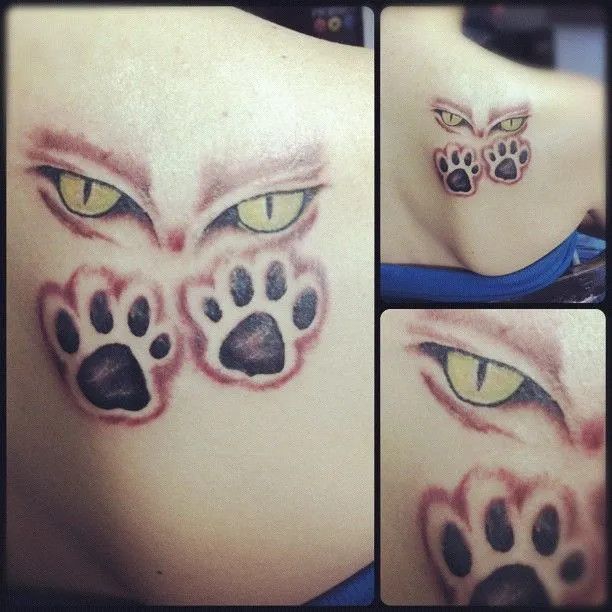 Tattoo de hoy!!! #cat #huellas #gato #artist #akolatronicmed ...