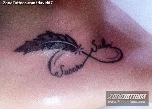 Tatuajes de infinito con pluma - Imagui