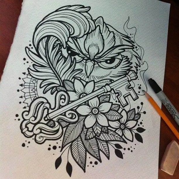 Scketh owl!!! #ta2 #tinta #tattoo #tatuaje #skin #sc #scketh ...