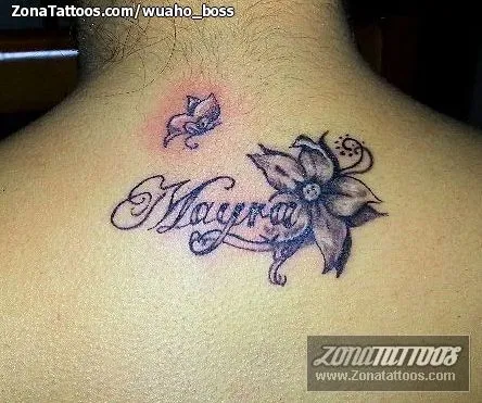 Tatuaje de Wuaho_BoSS - Nombres Flores Mariposas