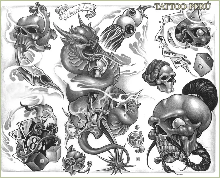 tattoo peru: tattoo flash "E" - descarga gratuita de imagenes tattoo