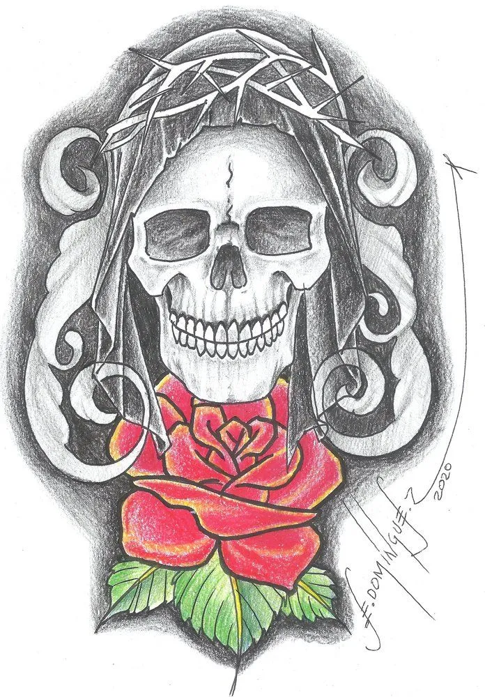 TATTOO SANTA MUERTE por artedoze | Dibujando TATTOO SANTA MUERTE por artedoze | Dibujando