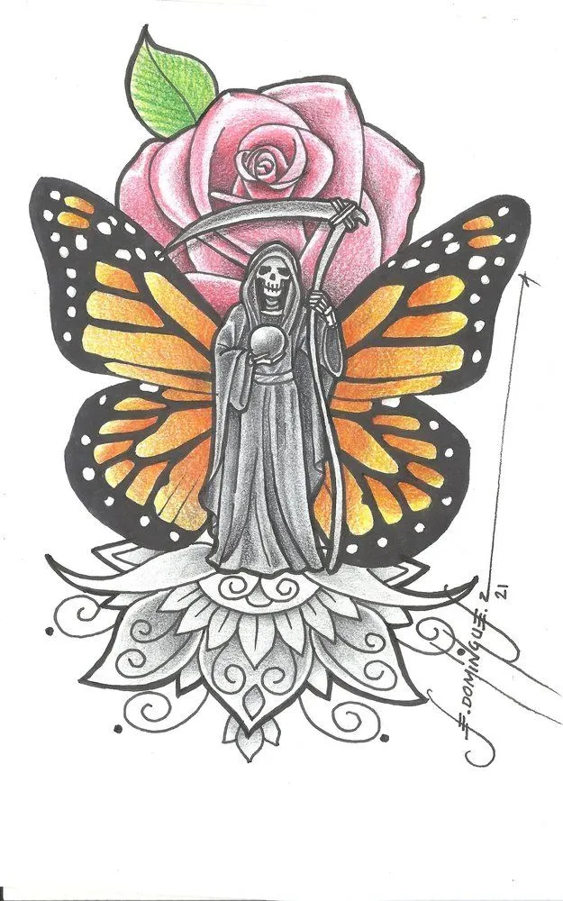 TATTOO SANTA MUERTE 2 por artedoze | Dibujando