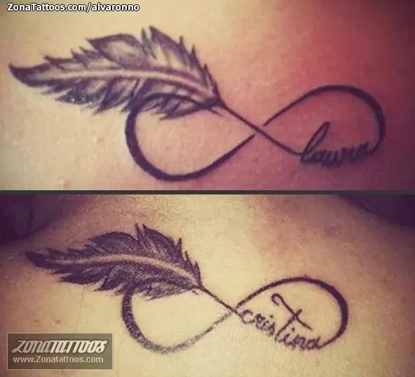 Tatuaje infinito pluma - Imagui