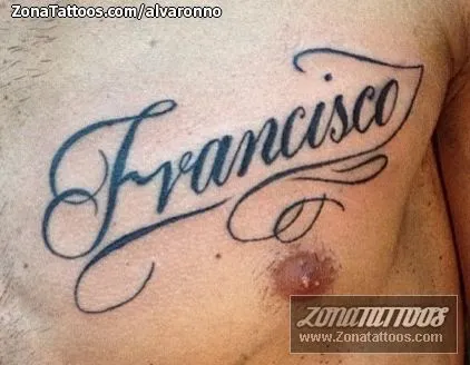 Tatuaje de alvaronno - Francisco Nombres Letras Tatuaje de alvaronno - Francisco Nombres Letras