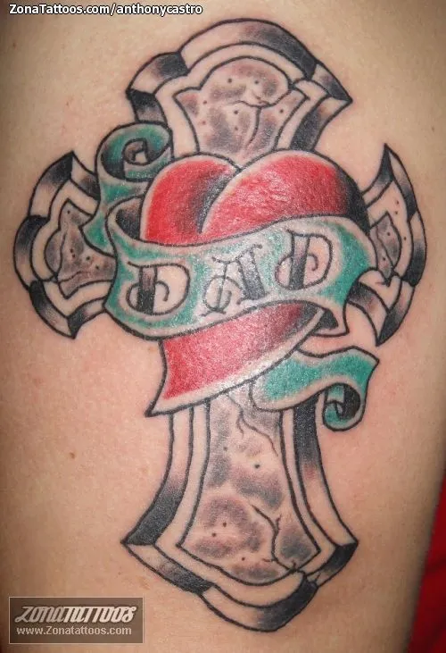 Tatuaje de anthonycastro - Cruces Corazones Tatuaje de anthonycastro - Cruces Corazones
