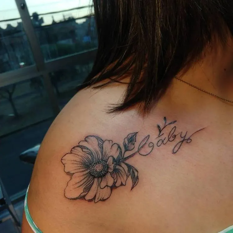 ▷ Tatuaje del artista Mexicano Nowone, Poenia con nombre | Tatuajes y más ▷ Tatuaje del artista Mexicano Nowone, Poenia con nombre | Tatuajes y más