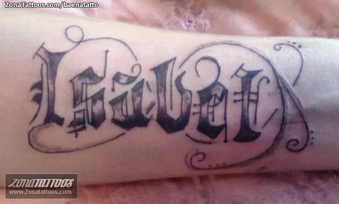 Tatuaje de baenatatto - Nombres Isabel Letras Tatuaje de baenatatto - Nombres Isabel Letras