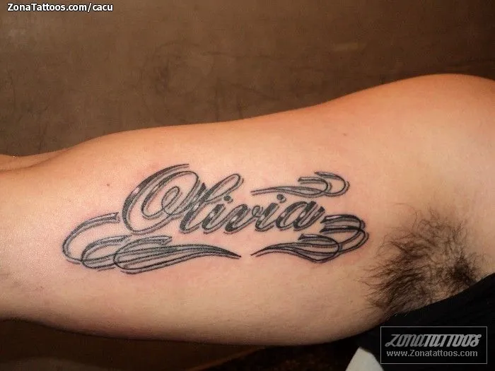 Tatuaje de cacu - Nombres Letras Olivia