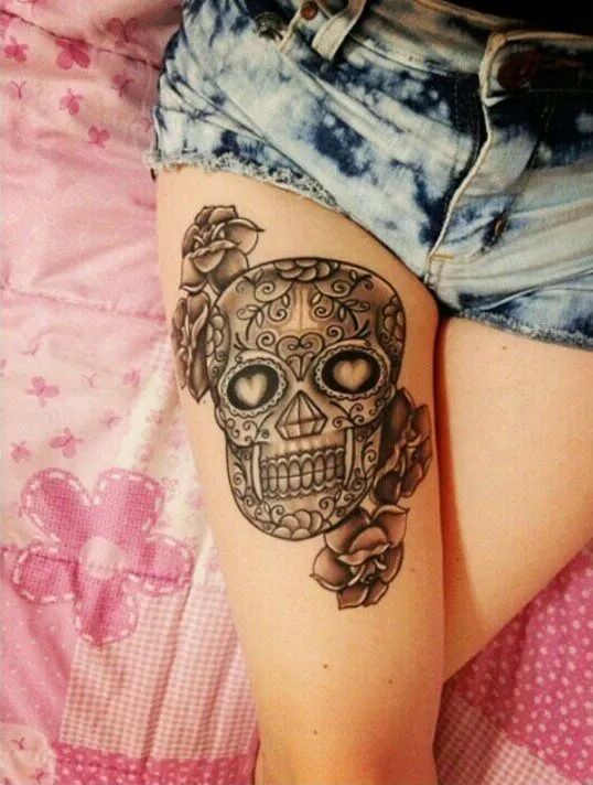 tatuaje calavera pierna | carmengil | Pinterest tatuaje calavera pierna | carmengil | Pinterest