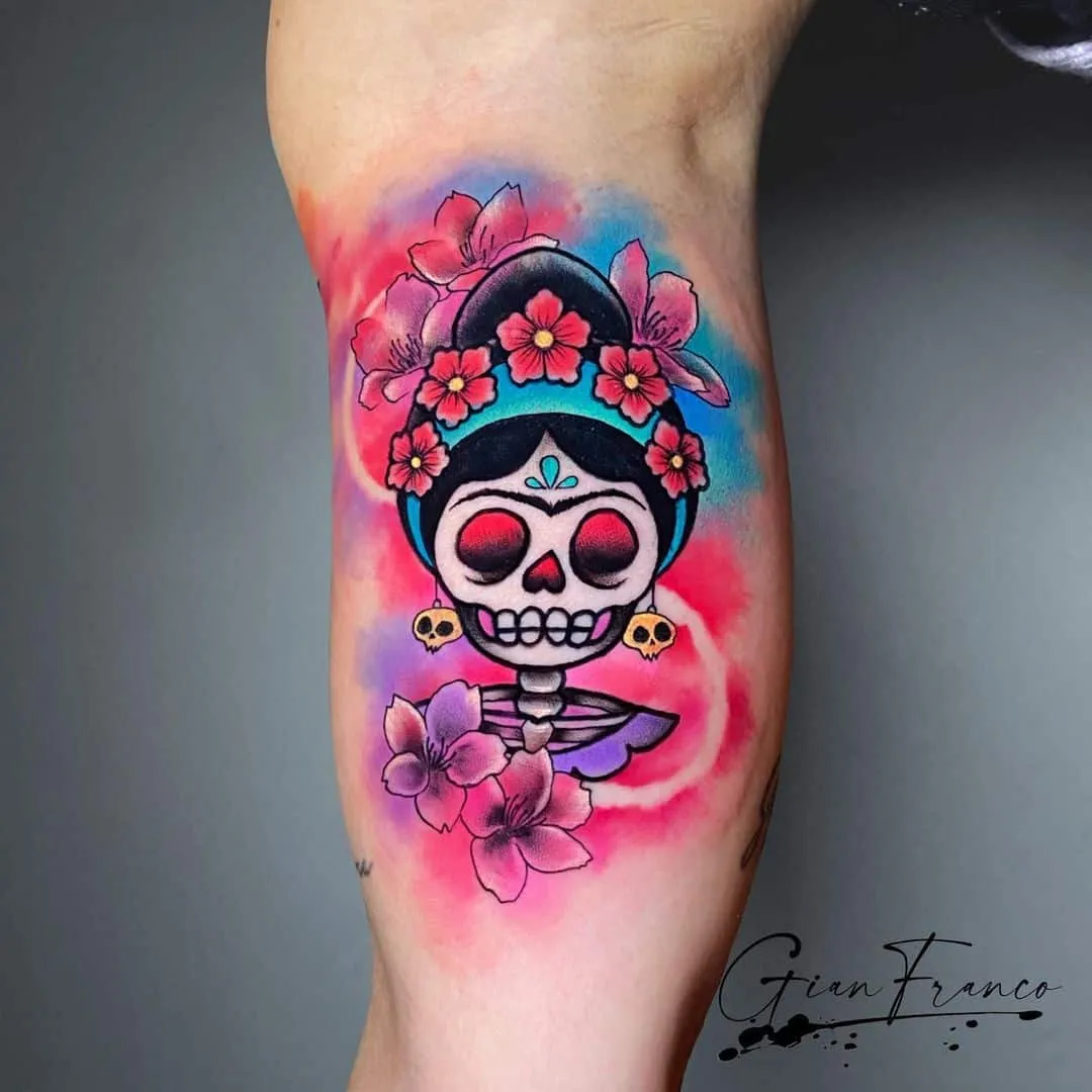 Tatuaje de Catrina -【 Mejores Diseños 2023 】