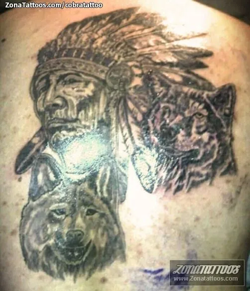 Tatuaje de cobratattoo - Indios Lobos Animales Tatuaje de cobratattoo - Indios Lobos Animales
