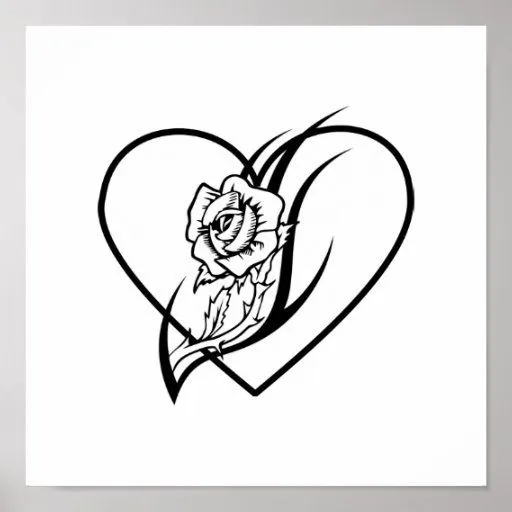 Tatuaje color de rosa póster | Zazzle