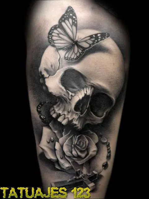 tatuaje-de-calavera-con- ...