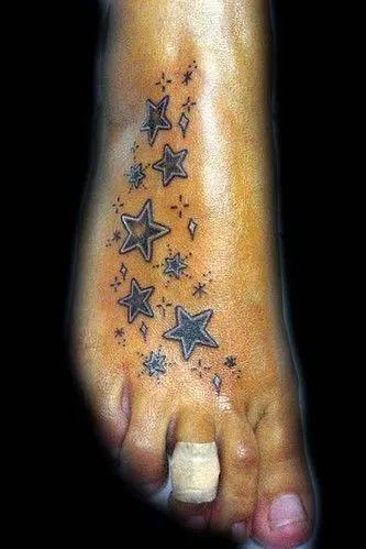 Feet with Tattoos: Tatuaje Estrellas by Pupa tattoo, Granada Feet with Tattoos: Tatuaje Estrellas by Pupa tattoo, Granada