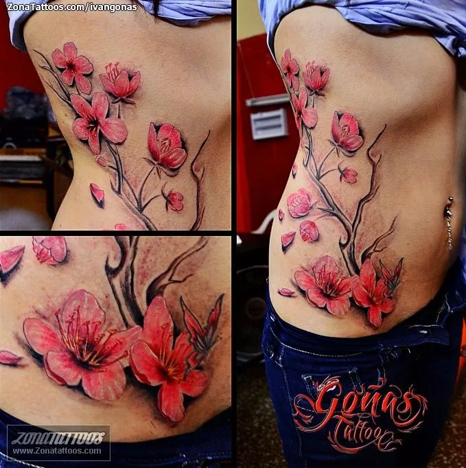 Flor de cerezo tatuaje - Imagui