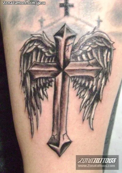 Tatuaje de jerx - Cruces Alas