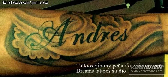 Tatuaje de jimmytatto - Nombres Letras Andrés