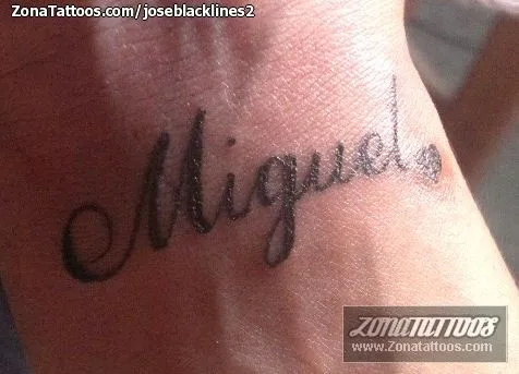 Tatuaje de joseblacklines2 - Miguel Nombres Letras Tatuaje de joseblacklines2 - Miguel Nombres Letras