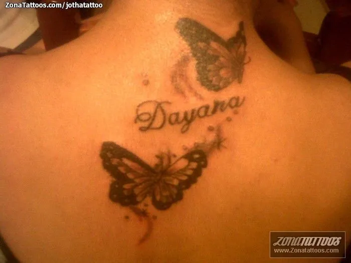 Tatuaje de jothatattoo - Mariposas Nombres Dayara