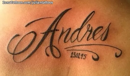Tatuaje de juliantattoos - Andrés Nombres Letras Tatuaje de juliantattoos - Andrés Nombres Letras