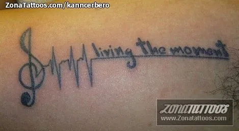 Tatuaje de kanncerbero - Notas Musicales Frases Letras