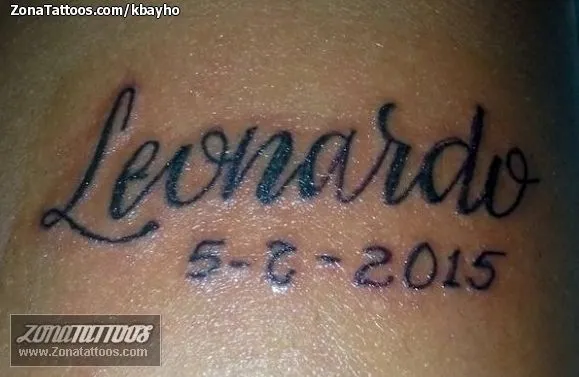 Tatuaje de kbayho - Leonardo Nombres Letras Tatuaje de kbayho - Leonardo Nombres Letras