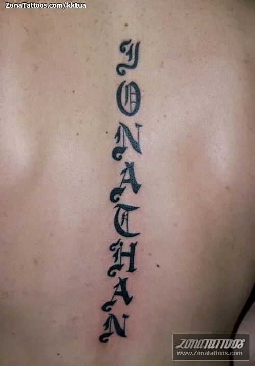 Tatuaje de Letras, Nombres