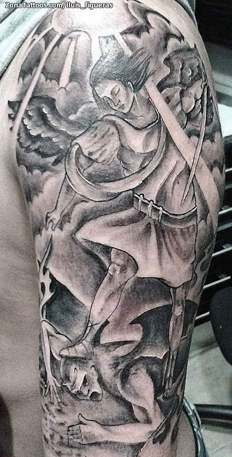 Tatuaje de Lluis_Figueras - Ángeles Demonios Religiosos