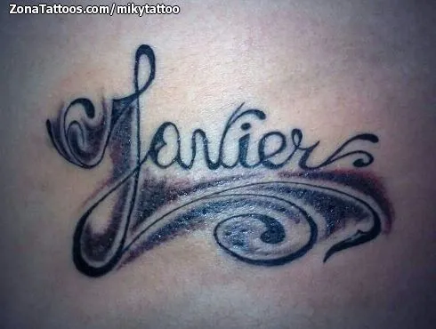 Tatuaje de mikytattoo - Nombres Javier Letras Tatuaje de mikytattoo - Nombres Javier Letras