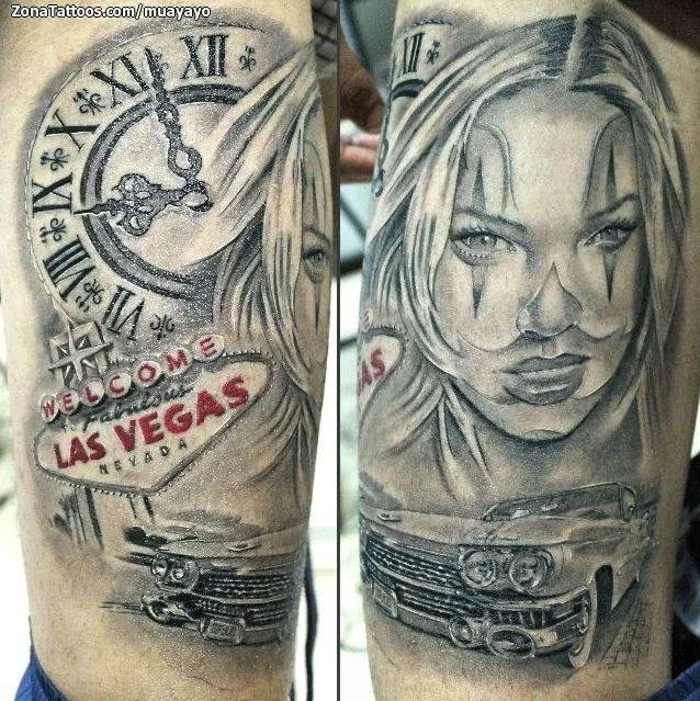 Tatuaje de muayayo - Chicanos Payasos Coches