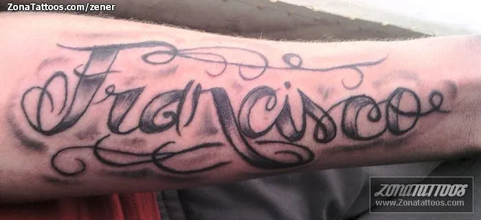 Tatuaje de zener - Francisco Nombres Letras Tatuaje de zener - Francisco Nombres Letras