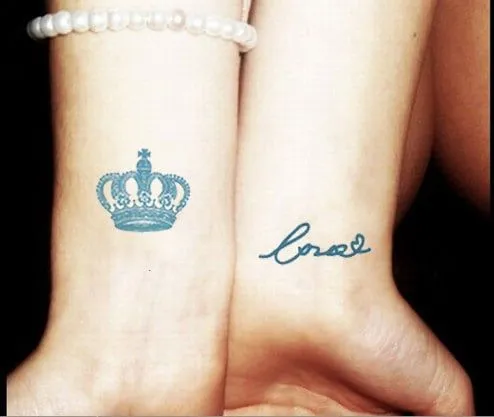 Tatuaje temporal InknArt 2pcs Set amor Wth corona por InknArt