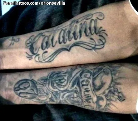Tatuaje de OrionSevilla - Antebrazo Nombres Catalina Tatuaje de OrionSevilla - Antebrazo Nombres Catalina
