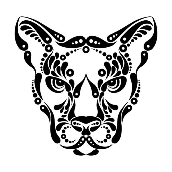 tatuaje de Puma, Ilustración símbolo decoración — Vector stock ...