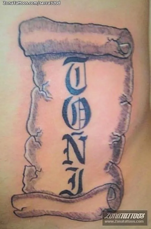 Tatuaje de serra320d - Nombres Pergaminos Letras Tatuaje de serra320d - Nombres Pergaminos Letras