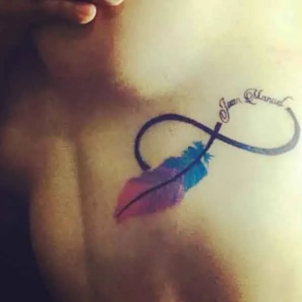 Tatuaje de un símbolo infinito con una pluma de... - Tatuajes ... Tatuaje de un símbolo infinito con una pluma de... - Tatuajes ...