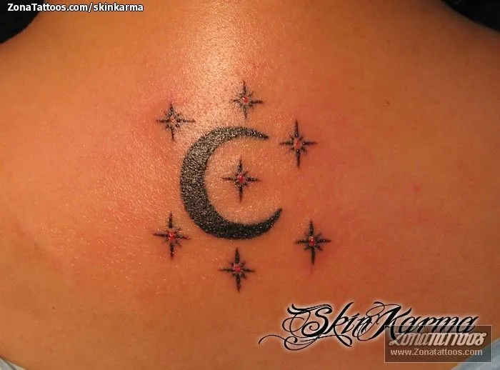Tatuaje de skinkarma - Astronomía Estrellas Lunas Tatuaje de skinkarma - Astronomía Estrellas Lunas