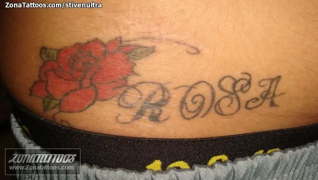 Tatuaje de stivenultra - Rosa Nombres Rosas