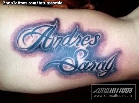 Tatuaje de TATUAJESCALA - Andrés Saray Nombres Tatuaje de TATUAJESCALA - Andrés Saray Nombres