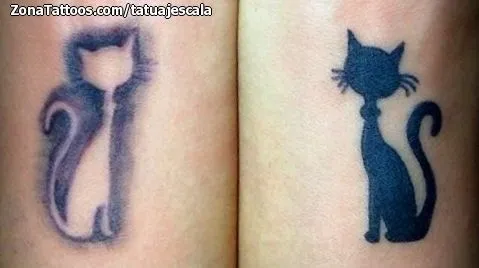 Tatuaje de TATUAJESCALA - Gatos Siluetas Animales
