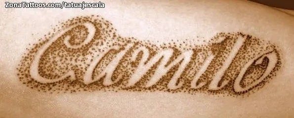 Tatuaje de TATUAJESCALA - Puntillismo Nombres Letras