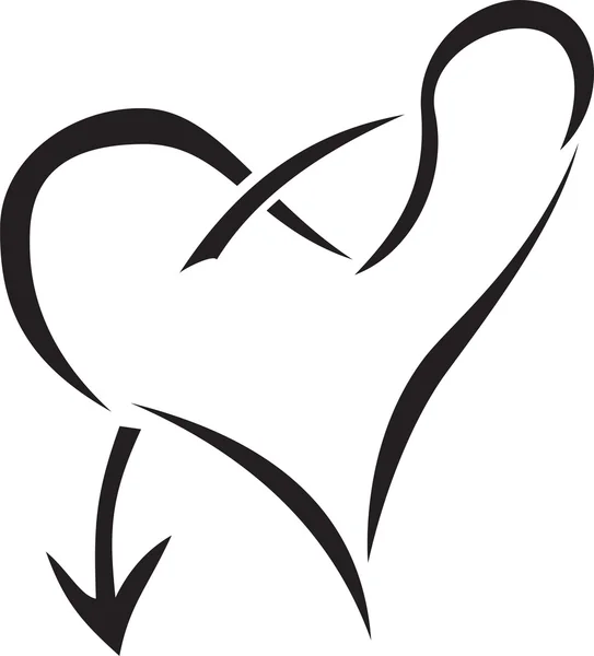 Tatuaje tribal de corazón — Vector stock © oxygen64 #1679408
